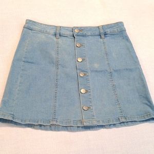 🔥denim stretch mini skirt